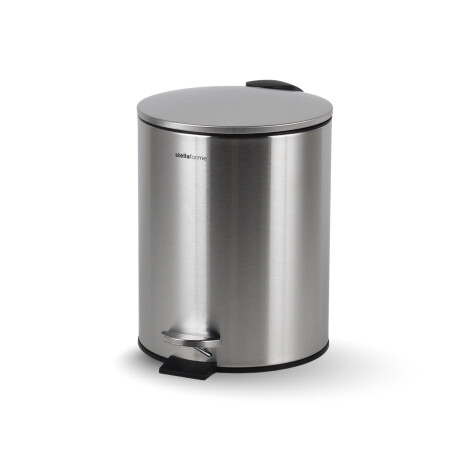 BUDGET rund fodbetjent skraldespand, 5 L, soft close / rustfrit stål, satinfinish #1