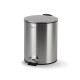 BUDGET rund fodbetjent skraldespand, 5 L, soft close / rustfrit stål, satinfinish #1