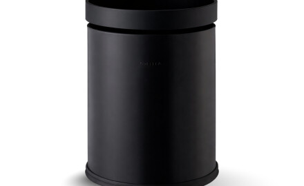 Åben skraldespand 10 L / mat sort