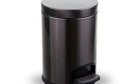 PREMIUM rund fodpedal-affaldskurv, 5 L, soft close / grafitmetallic