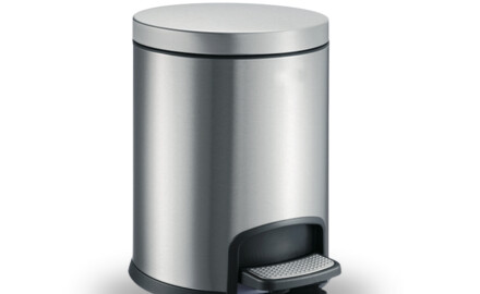 PREMIUM rund fodtrædskurv, 5 L, soft close / rustfrit stål, satinfinish