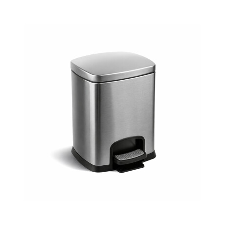 PREMIUM rektangulær skraldespand med fodpedal, 5 L, soft close / rustfrit stål, satinfinish #1