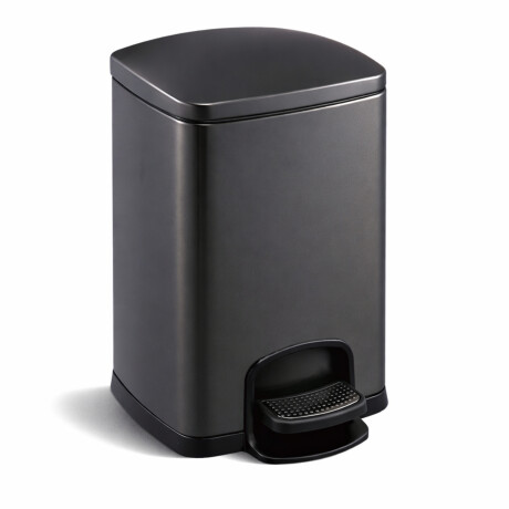 PREMIUM rektangulær skraldespand med fodpedal, 20 L, soft close / mat sort #1