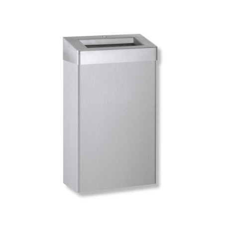 Affaldsspand 30 L med åbent låg, R10-serien / børstet rustfrit stål #1