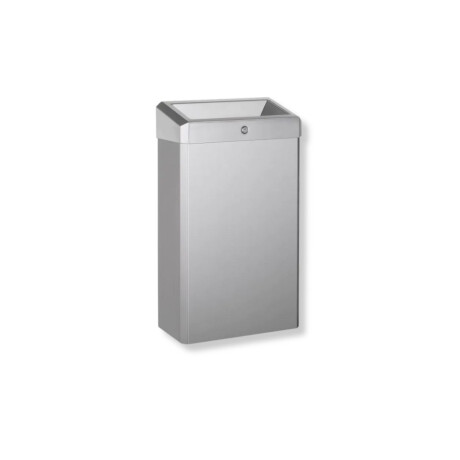 Affaldsspand 30 L med åbent låg, R1-serien / børstet rustfrit stål #1