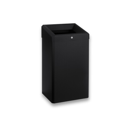 Affaldsspand 49 L med åbent låg, R1-serien / rustfrit stål, mat sort #1