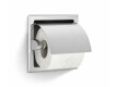 Toiletpapirholder / til indbygning / poleret stål