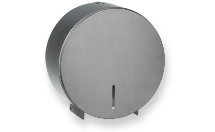 Rund holder til toiletruller med en maksimal diameter på 19 cm, R1-serien / børstet rustfrit stål