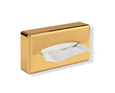 Dispenser til papirlommetørklæder / ABS, guldglans