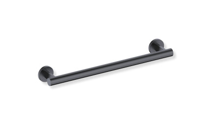 Støttehåndliste til personer med handicap, Ø32, lige, PREMIUM – 50 cm / rustfrit stål, mat sort