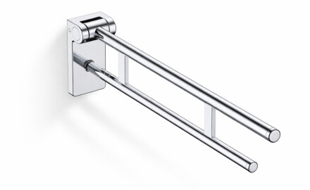 Støttehåndliste til personer med handicap, Ø32, vippbar, PREMIUM - 80 cm / poleret rustfrit stål