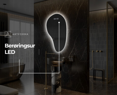LED Badeværelses spejl med uregelmæssig form S221 #7
