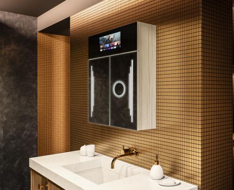 Smart spejlskab til badeværelse med LED - L27 sarah 66,5 x 72cm #1
