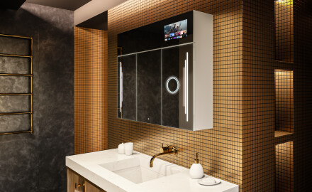 Smart spejlskab til badeværelse med LED - L27 sarah 100 x 72cm