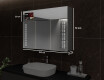 Smart spejlskab til badeværelse med LED - L55 sarah 100 x 72cm #3