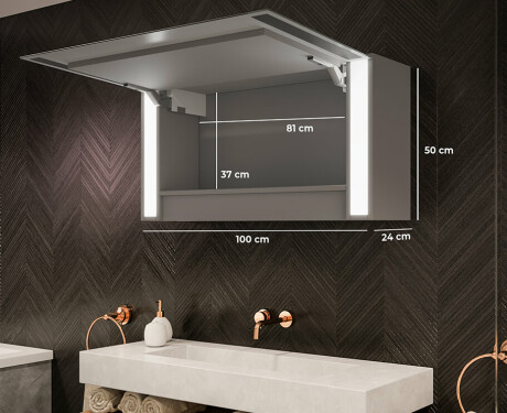 Spejlskab til badeværelse med LED Sofia 100 x 50cm #2