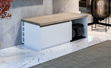 Skoskab med skorensemaskine - Olivia 110 x 45cm