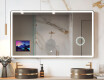 Afrundet Moderne LED Spejl med iPad Displine L141 Ramme