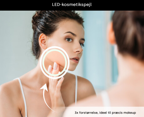 Afrundet Moderne LED Spejl med iPad Displine L141 Ramme #6