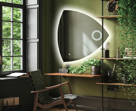 Dekorations vægspejl med LED lys T221 #4