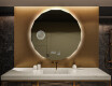 Rundt spejl badeværelse med lys L113