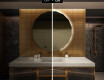 Rundt spejl badeværelse med lys L113 #4