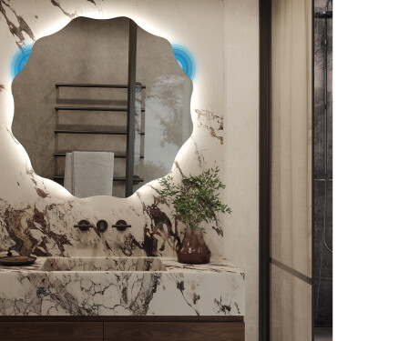 Rundt spejl badeværelse med lys L193 #9