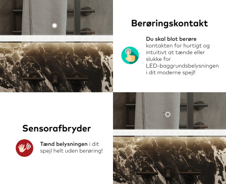 Badeværelsesspejl med lys L141 #9