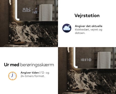 Badeværelsesspejle med LED lys til væg L144 #7