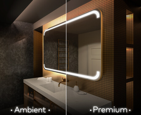 Badeværelsesspejle med LED lys til væg L145
