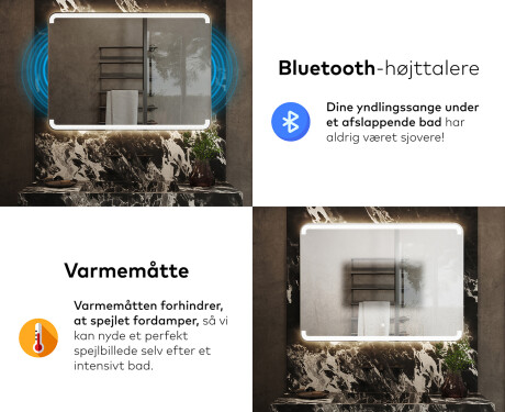 Badeværelsesspejle med LED lys til væg L145 #6