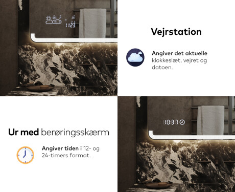 Badeværelsesspejle med LED lys til væg L145 #7