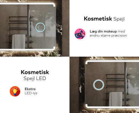 Badeværelsesspejle med LED lys til væg L145 #8