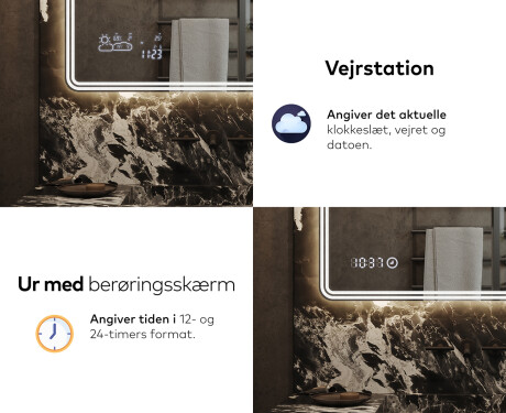Badeværelsesspejle med LED lys til væg L148 #7